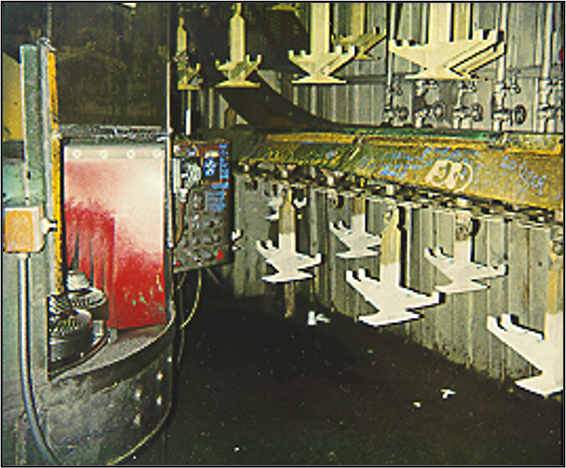 Shot peen department interior — Sterling MI plant
